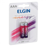 PILHA RECARREGAVEL AAA ELGIN 900MAH C/2