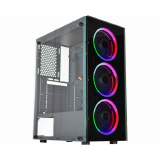 GABINETE GAMER K-MEX AL10 PAINEL VIDRO C/3FAN