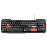 TECLADO USB GAMER MULTILASER TC160 RED KEYS