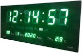 RELÓGIO DIGITAL DE PAREDE LED VERDE TERMOMETRO/CALENDÁRIO XIANJUN