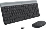 KIT TECLADO E MOUSE USB SEM FIO LOGITECH MK470 COMBO SLIM PRETO