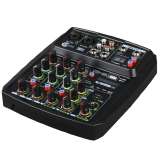 MESA DE SOM MIXER 4 CANAIS  BT USB CUSTOM SOUND CMX4C AMARELO INTERFACE DE AUDIO