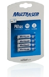 PILHA RECARREGAVEL AAA MULTILASER 1000MAH C/4 CB050 D3610