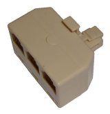 ADAPTADOR MULTIPLICADOR RJ11 3 ENTRADAS FEMEA