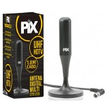 ANTENA DIGITAL PIX UHF COM ENTRADA PARA FONTE 1.80M DE CABO PLUG 90 GRAUS 008-9507