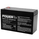 BATERIA SELADA POWERTEK 12V 7A ALARME MULTILASER EN013