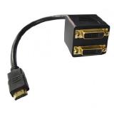 CABO MONITOR Y 1 HDMI MACHO X 2 DVI-D FEMEA