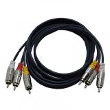 CABO RCA 3 VIAS 5 METROS PLUG METAL