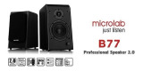 CAIXA DE SOM MONITOR DE REFERENCIA MICROLAB JUST LISTEN B77BT 64 WATTS PRETA