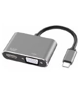 CONVERSOR USB TIPO C MACHO X HDMI E VGA FEMEA  KP-AD119