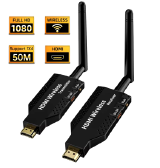 KIT TRANSMISSOR E RECEPTOR SEM FIO HDMI WIRELESS 50M METROS