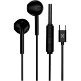 FONE DE OUVIDO AURICULAR COM FIO TIPO-C FORTREK   EB210 PRETO