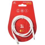 CABO DADOS USB TIPO C X USB TIPO C BRANCO C3TECH CB-P300WH 1 M
