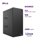 COMPUTADOR SKULL B500 CORE I5 4570 3.2GHZ MEM 8 GB DDR3 SSD 256 FONTE 200W LINUX UBUNTU