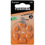 PILHA PARA APARELHO AUDITIVO TOSHIBA BATERIA A13 CARTELA COM 6