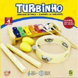 KIT CONJUNTO PERCUSSÃO BANDINHA TURBINHO 4 PEÇAS