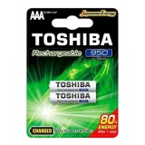 PILHA RECARREGAVEL TOSHIBA AAA 950MAH CARTELA C/ 2 UNDS