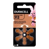 PILHA PARA APARELHO AUDITIVO DURACELL 312 CARTELA COM 6