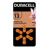 PILHA PARA APARELHO AUDITIVO DURACELL BATERIA 13 CARTELA COM 6