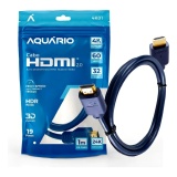 CABO HDMI 1M 2.0  4K- PONTA BANHADA A OURO AQUÁRIO 4K01