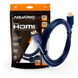 CABO HDMI 2 M  2.1 8K  PONTA BANHADA A OURO AQUÁRIO 8K2