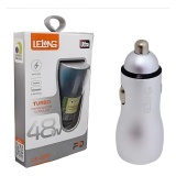 CARREGADOR VEICULAR 48W LELONG 2 PORTAS USB E TIPO C LE-535