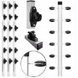 HASTE INDUSTRIAL  ALUMINIO 25X25  1M  6 ISOLADORES W CONFISEG