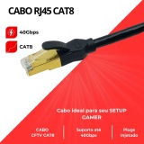CABO DE REDE CAT8 TOMATE 1M MCB-1801