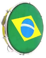 TAMBORIM INJETADO 6 PELE BRASIL TORELLI AMARELO