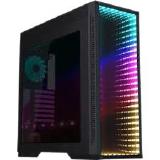 GABINETE GAMER GAMEMAX INFINITY PRETO FULL WINDOW FROTAL FUNDO INFINITO MULTI COLORS USB 3.0 3 FANS 21LED COLORS