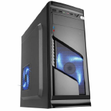 GABINETE GAMER MICRO ATX SEM FONTE SOLID SNAKE CG 02R6 PRETO/LED AZUL - KMEX