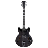 GUITARRA MICHAEL GM1159N MBK JAZZ ACTION SEMI ACUSTICA PRETO METALICO