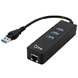 CONVERSOR USB 3.0 X RJ45 FEMEA FAST COM 3 PORTAS USB 3.0 LOTUS LT - 1163