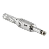 PLUG CONECTOR P10 MACHO MONO METAL COM MOLA HYX HJ009M