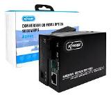 CONVERSOR DE MIDIA FIBRA OPTICA RJ45 GIGABIT 100MBPS KNUP  AD146