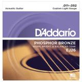 JOGO DE CORDAS PARA VIOLAO AÇO PHOSPHOR BRONZE DADDARIO EJ26 011-052