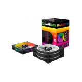 KIT COOLER 120MM GAMEMAX COM 4 FAN RGB E CONTROLE RL300