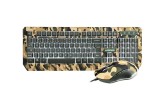 KIT TECLADO E MOUSE USB COM FIO GAMER MULTILASER WARRIOR TC249 CAMUFLADO