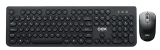 KIT TECLADO E MOUSE USB SEM FIO OEX TM410 COMBO POP PRETO