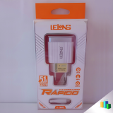 CARREGADOR MICRO USB V8 2 USB 5.1A LELONG