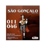 JOGO DE CORDAS VIOLÃO AÇO .011- .046 SÃO GONÇALO COBRE PRATEADO
