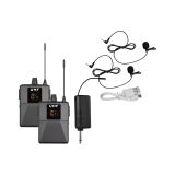 MICROFONE SEM FIO LELONG LE-925 UHF DUPLO HEADSET E LAPELA