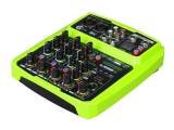 MESA DE SOM MIXER 4 CANAIS BT USB CUSTOM SOUND CMX4C VERDE INTERFACE DE AUDIO