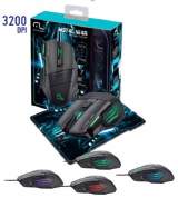 MOUSE USB GAMER MULTILASER MO207 7 BOTOES 3200DPI METAL PRETO E VERDE