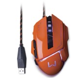 MOUSE GAMER WARRIOR IVOR 3200 DPI LARANJA MO263