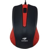 MOUSE USB C3 TECH PRETO/VERMELHO MS20RD