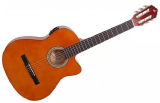 VIOLÃO ELETROACUSTICO NYLON FLAT GIANNINI NF14 NATURAL BRILHO