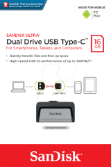 PEN DRIVE 16GB SANDISK ULTRA DUAL DRIVE USB TIPO-C