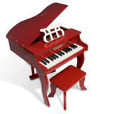 PIANO DE CAUDA INFANTIL ACUSTICO TURBINHO VERMELHO 30 TECLAS