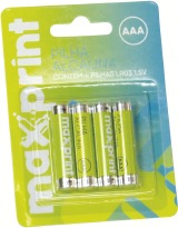 PILHA ALCALINA AAA MAX PRINT C/4 LR03 1.5V 756362